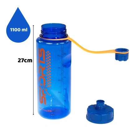 Butelka na wodę bidon sportowy na siłownię trening 1,1l niebieska