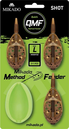KOSZYCZEK - METHOD FEEDER SHOT Q.M.F. SET L - 3x20g + FOREMKA - op.1kpl.