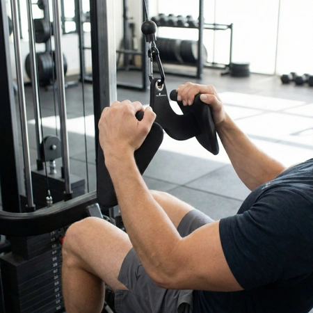 Uchwyt do atlasu wyciągu górnego i dolnego wąski ogumowany