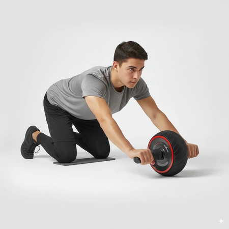 Wałek szeroki z funkcją zwrotną do ćwiczeń mięśni brzucha + mata Pretorians