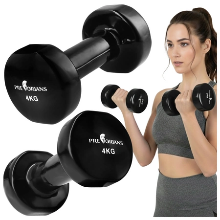 Hantle żeliwne 2 × 4 kg – hantle do ćwiczeń w domu i fitness