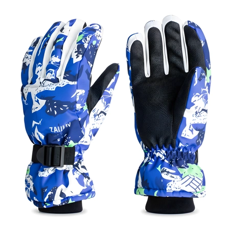 Rękawice narciarskie zimowe na deskę narty rozmiar L dłoń 21 cm niebieskie