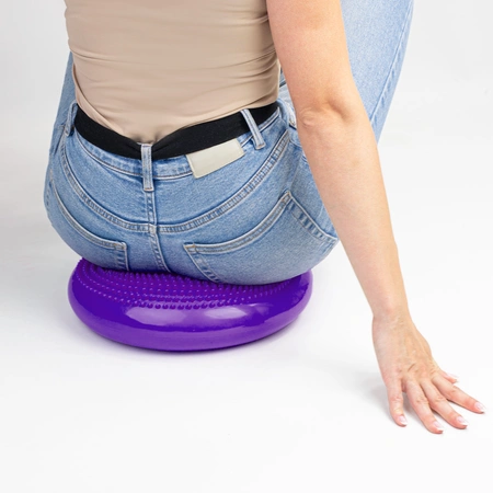 Poduszka sensoryczna dysk korekcyjny do ćwiczeń fioletowa