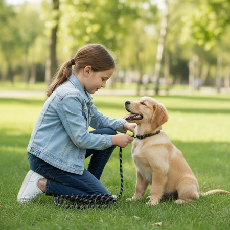 Smycz treningowa dla psa 5m – mocna linka odblaskowa z rączką