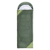 Lekki śpiwór turystyczny ciemnozielony z pokrowcem