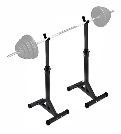 Ławka treningowa regulowana z stojakiem wolnostojącym pod sztangę
