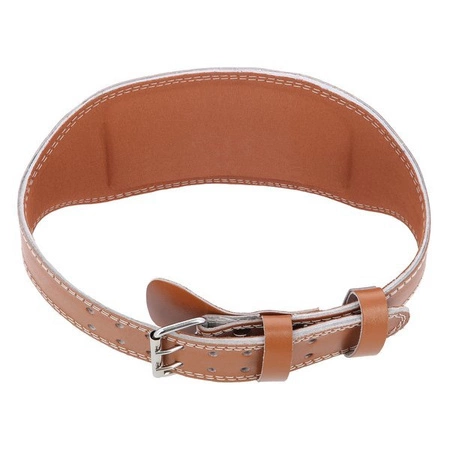 Pas do ćwiczeń siłowych skórzany brązowy PA3998 HMS rozmiar M