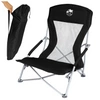 Krzesło turystyczne plażowe wędkarskie na kemping ryby rozkładane czarne
