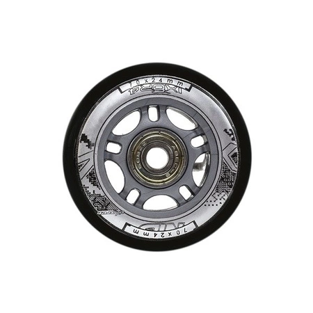 ZESTAW KÓŁKA I ŁOŻYSKA PU 70x24 82A CZARNE (4 szt.) + ABEC-9 (8 szt.) NILS EXTREME