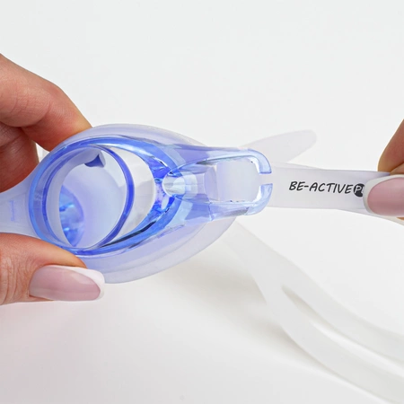 Okulary do pływania nurkowania snorkelingu pływackie granatowe dla dzieci i młodzieży