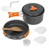 Zestaw garnków naczyń turystycznych na wyprawy ZG2-01 pomarańczowy