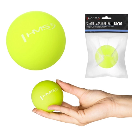 Piłka lacrosse pojedyńcza do masażu BLC01 green HMS
