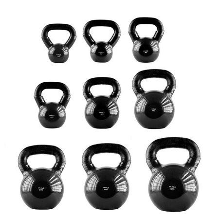 Kettlebell 16kg pokryty winylem hms KNV16 black