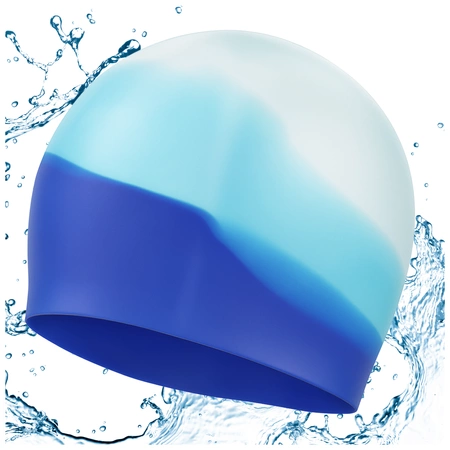 Czepek silikonowy na basen pływacki kąpielowy CP5 błękitny