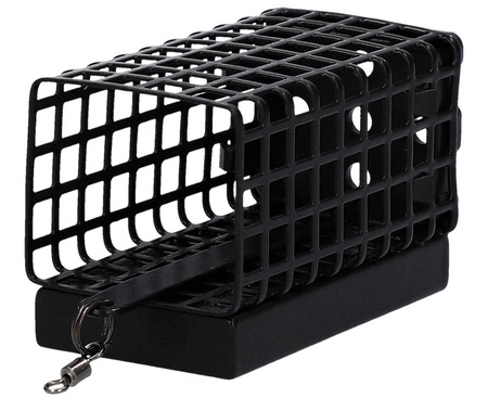 KOSZYCZEK ZANĘTOWY - KWADRATOWY Z DENKIEM - 60g (25x30x57) - CZARNY - op.10szt.