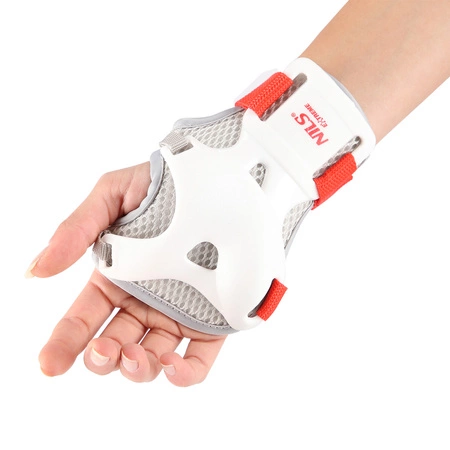 Ochraniacze na łokcie kolana nadgarstki białe H8334 Nils Extreme rozmiar S