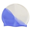 Czepek silikonowy na basen pływacki kąpielowy CP7 biało niebieski
