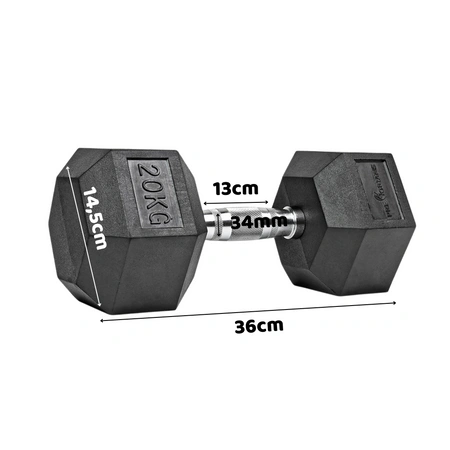 Hantla Hex 20kg ciężarek ogumowany