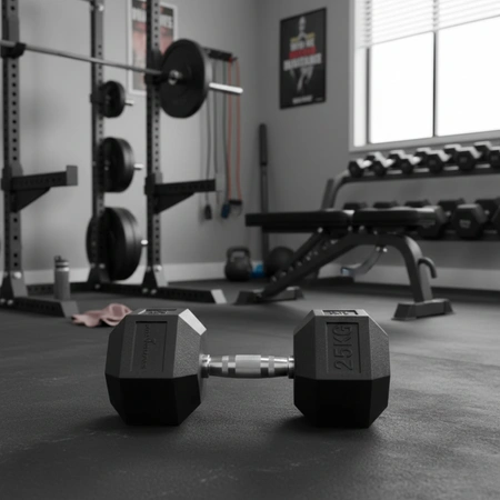 Hantla Hex 25kg ciężarek ogumowany