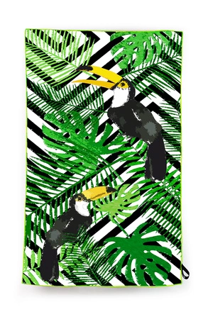 Ręcznik szybkoschnący z mikrofibry 130x80cm Tukany