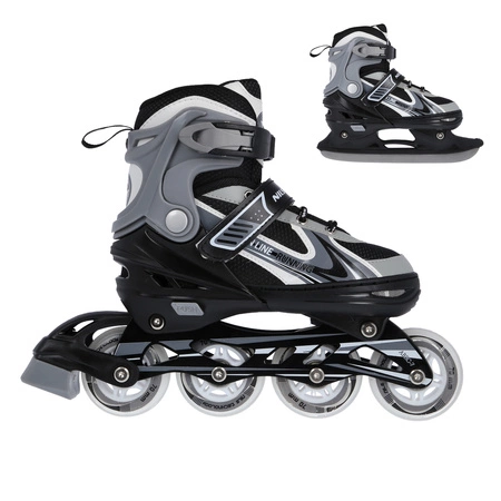 Łyżwy/rolki 2w1 NH18188A szare Nils Extreme L