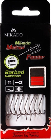 PRZYPON METHOD FEEDER - Z IGŁĄ - hak z zadziorem nr 4 / żyłka: 0.28mm/10cm - op.8szt.