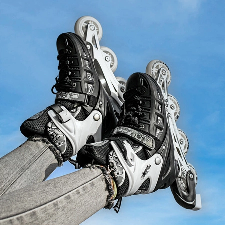 NH10905A łyżwy/rolki/wrotki 4w1 czarne M Nils Extreme