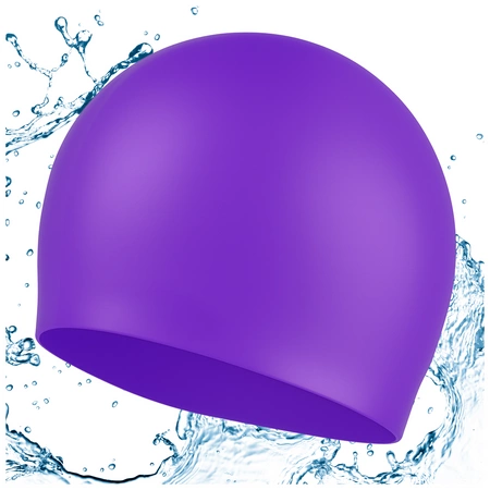 Czepek silikonowy na basen pływacki kąpielowy CP3 fioletowy