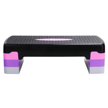 Step do aerobiku 3 stopnie regulowany różowy Pretorians