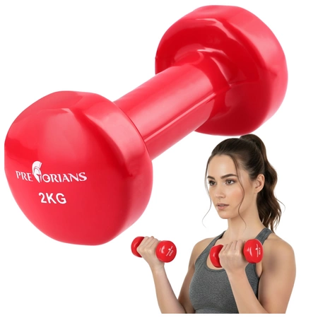 Hantelek żeliwny 2 kg winylowy Pretorians