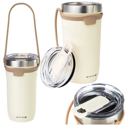 Kubek termiczny termos duży 550ml na herbatę kawę napój podróżny biały