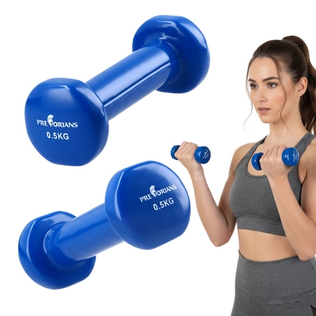 Hantle żeliwne 2 × 0,5 kg – lekkie hantelki do ćwiczeń w domu