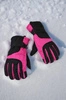 Rękawice zimowe narciarskie na sanki narty rozmiar M dłoń 17 cm ciemnoróżowe