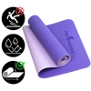 Mata do ćwiczeń fitness yogi 6mm TPE Pretorians fioletowa