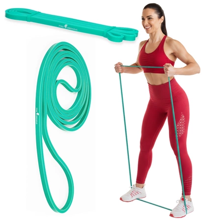 Guma fitness taśma 6,4mm 2-7kg turkusowa