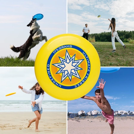 Dysk do frisbee Ultimate latający do rzucania DF-04 żółty