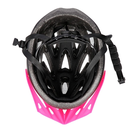 Kask ochronny do jazdy na rowerze rolkach czarno-różowy rozmiar M Nils Extreme MTW291