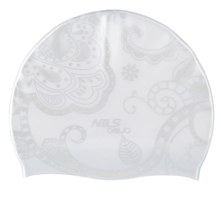 Czepek pływacki silikonowy srebrny F221 Nils Aqua