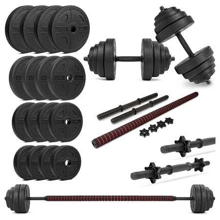 Sztanga 2w1 hantle - zestaw 40kg Pretorians