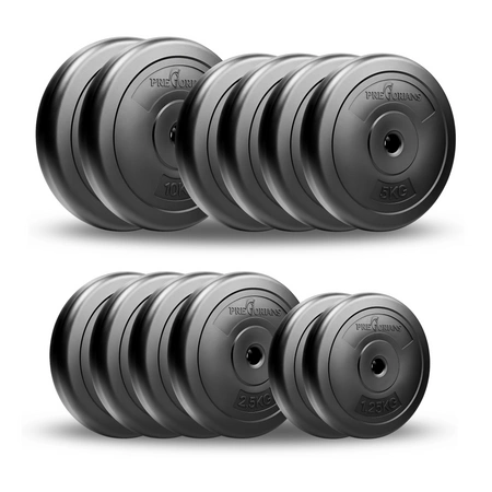 Zestaw do ćwiczeń 60kg - ze sztangą / gryfem prostym 180 cm i nakładem obciążeń