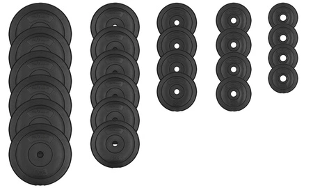 Zestaw do ćwiczeń siłowych 148kg. Siłownia domowa z ławką treningową TB015, stojakami wolnostojącymi, sztangą / gryfem prostym 150 cm, gryfem lekko łamanym 120cm, gryfami do hantli oraz obciążeniem 108 kg