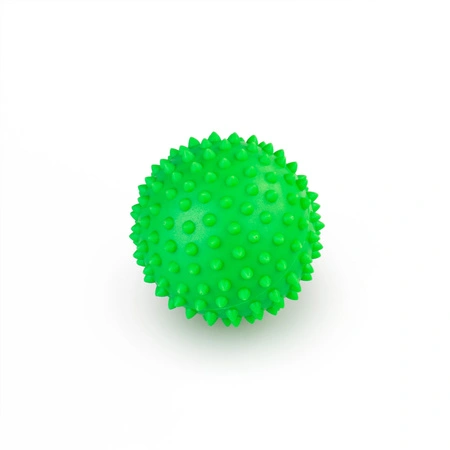 Piłka rehabilitacyjna sensoryczna z kolcami jeżyk do masażu zielona