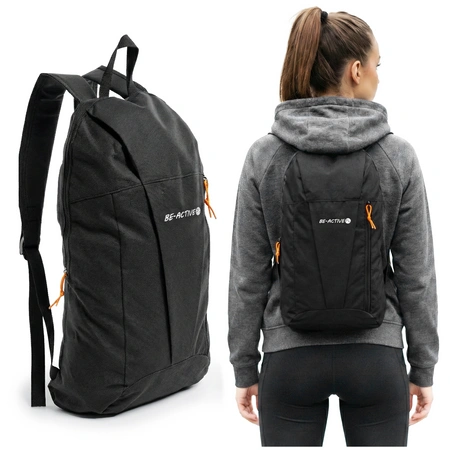 Mały plecak podróżny Be-Active miejski pojemny czarny