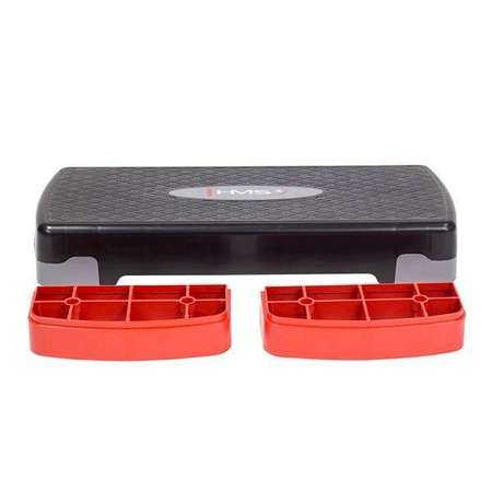 Step do aerobiku 2 stopniowy regulowany czarno-czerwony HMS AS003