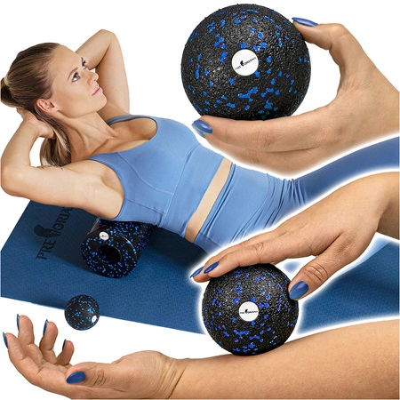 Piłka pojedyncza do masażu EPP 8 cm - niebieska