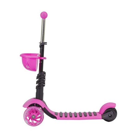 Hulajnoga Nils Extreme HLB08 3w1 koła led kauczuk PU różowa