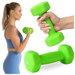 Hantla neoprenowa 1,5kg ciężarek fitness żeliwny do ćwiczeń