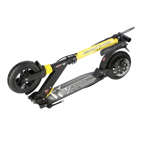 Hulajnoga HM208T czarno-żółta pompowane koła