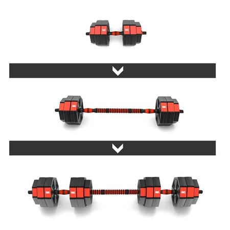 Zestaw hantle / sztanga kompozyt 30kg SGC30