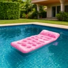 Duży materac dmuchany na wodę 180×90 cm z poduszką różowy